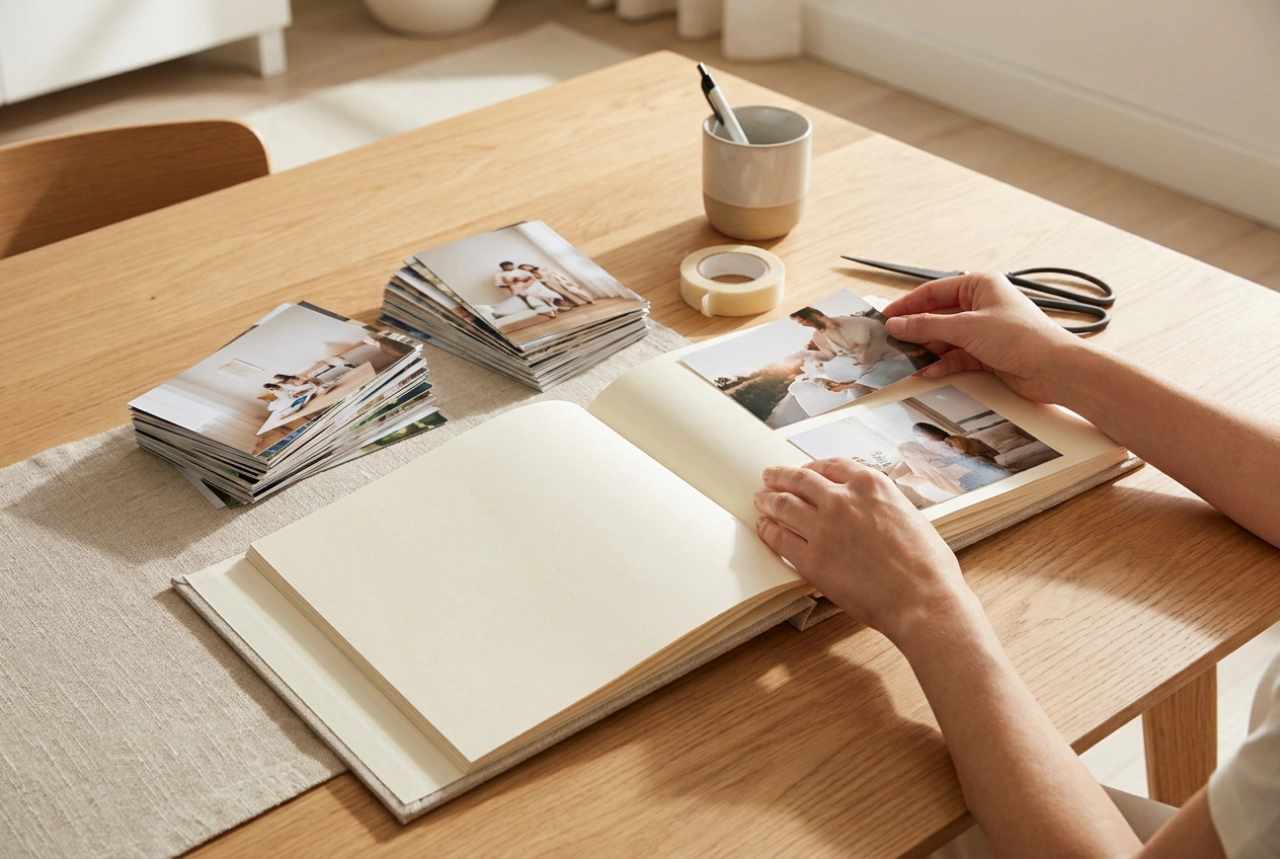 Como organizar fotos em álbuns com bolsas plásticas para preservação duradoura