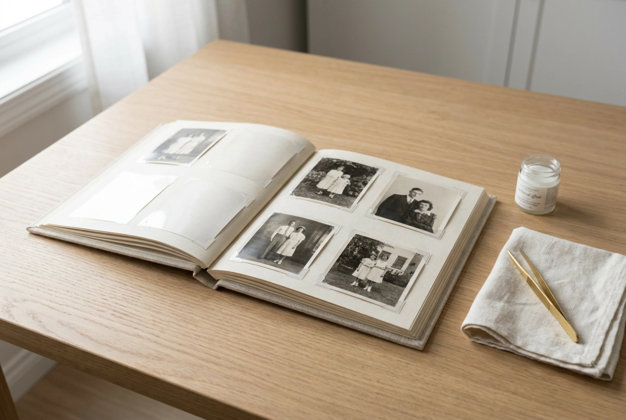 Técnica comprovada para identificar e legendar álbuns de fotos tradicionais