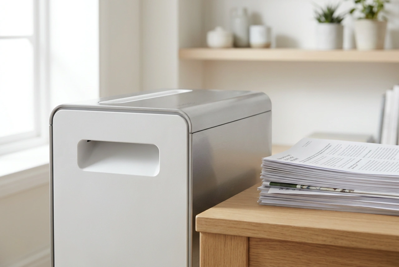 Como usar um destruidor de papel manual no arquivo doméstico