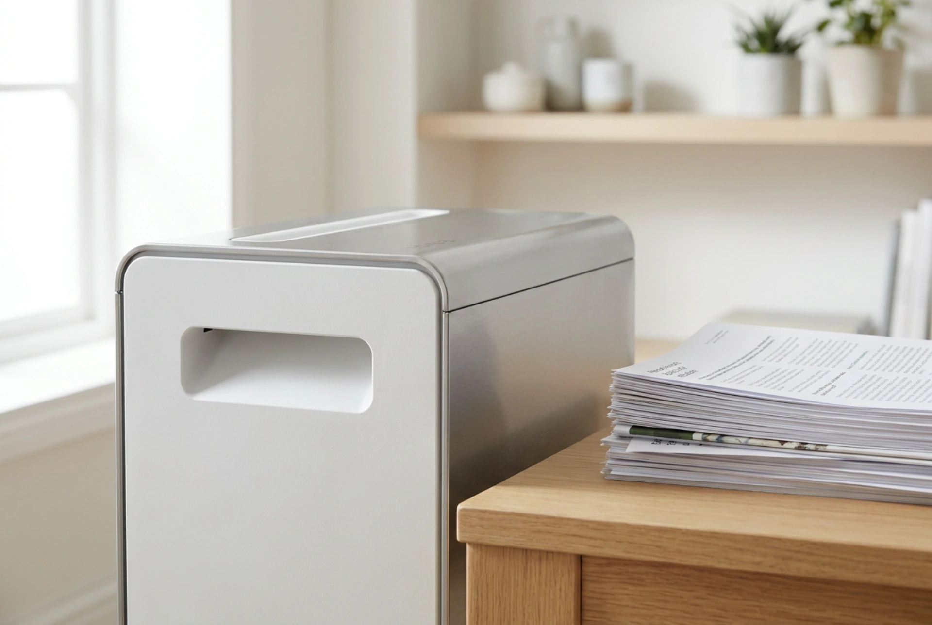 Como usar um destruidor de papel manual no arquivo doméstico
