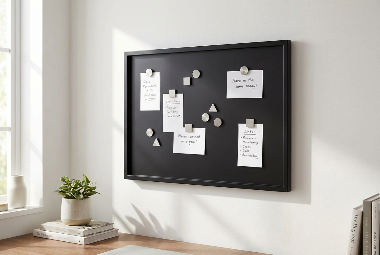 Como planejar tarefas em um quadro magnético preto