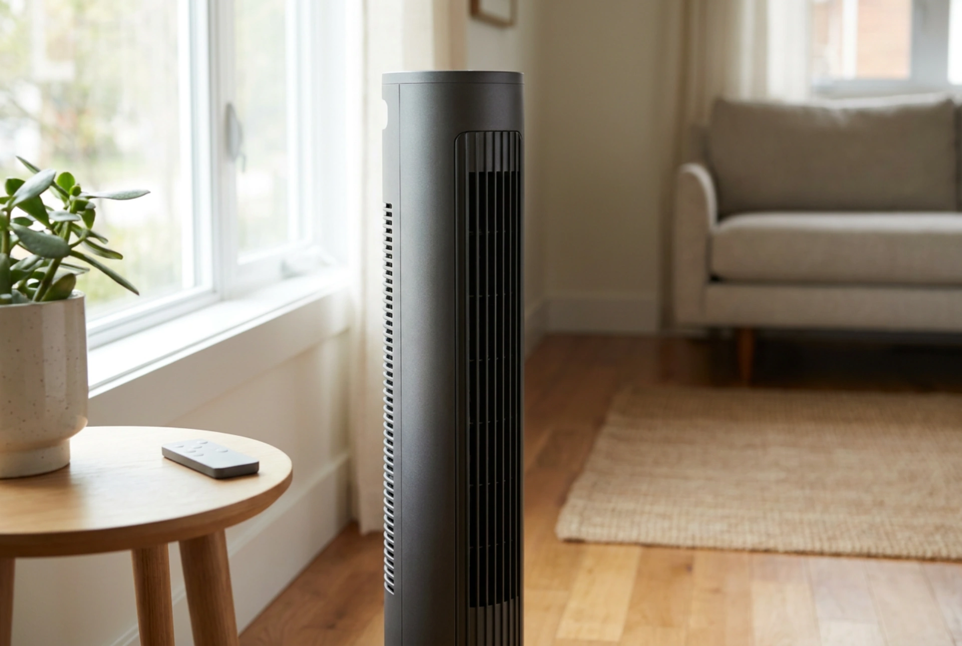 Como usar de forma segura o ventilador de torre com controlo remoto em casa