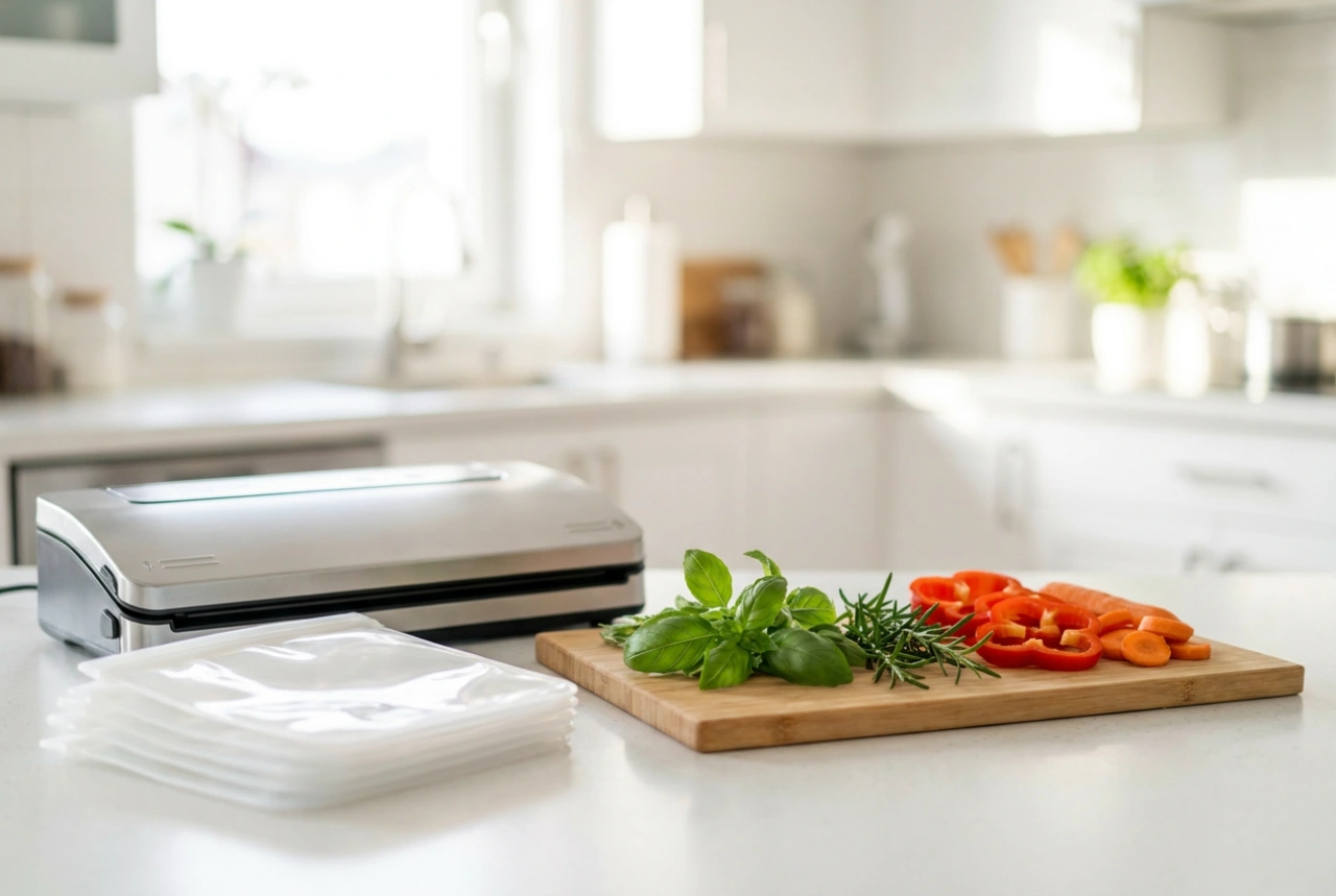 Seladora a vácuo para alimentos e regras de trabalho higiénico