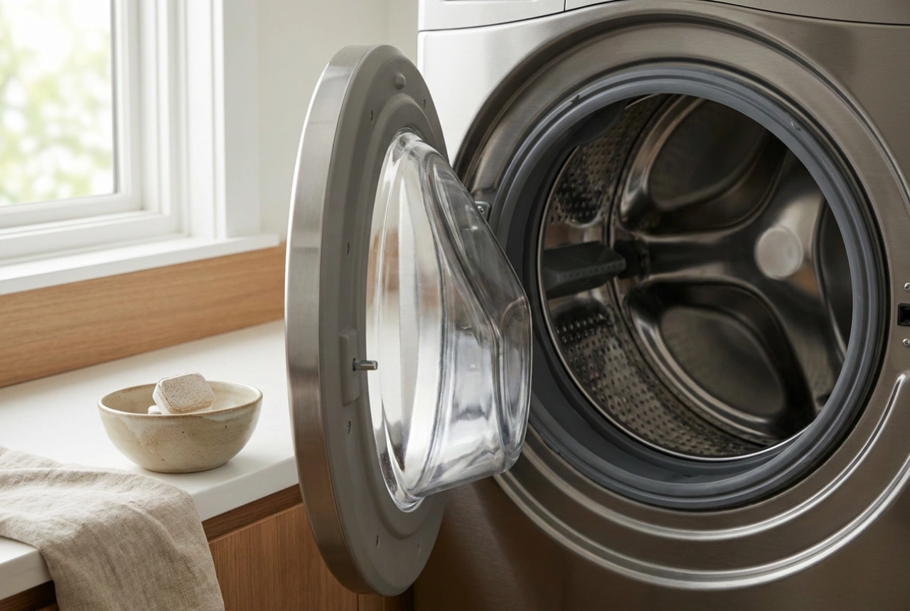 Como utilizar pastilhas de limpeza na máquina de lavar roupa com água dura