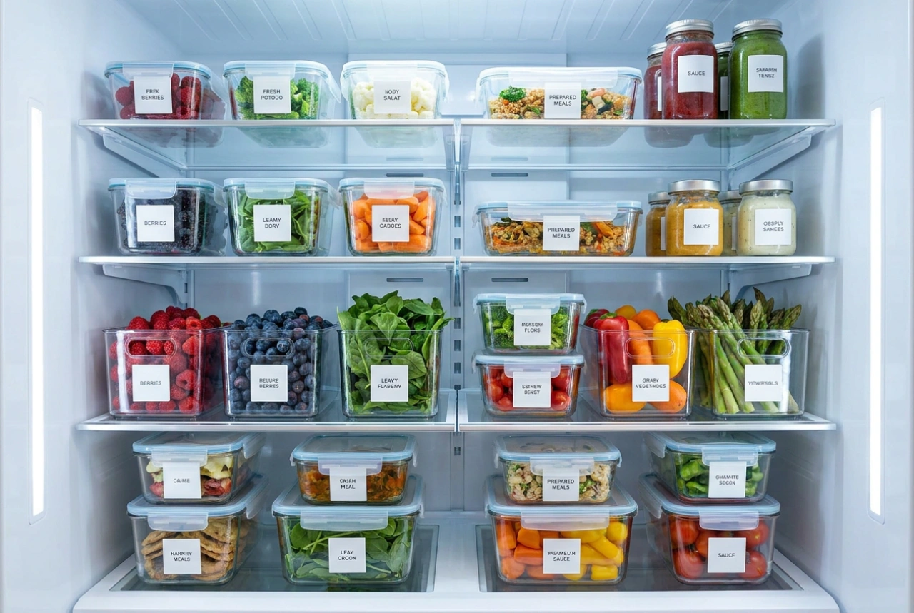 Como organizar um frigorífico grande com congelador para toda a família